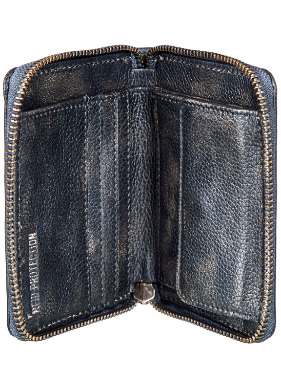 Bull & Hunt Zip Wallet midi black