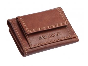 Minibörse AVANCO echt Leder braun