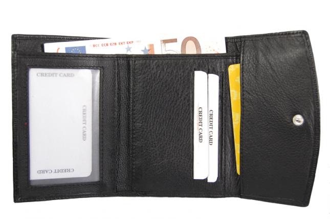 Damenbügelbörse Klassik schwarz Damenbügelbörse Klassik schwarz