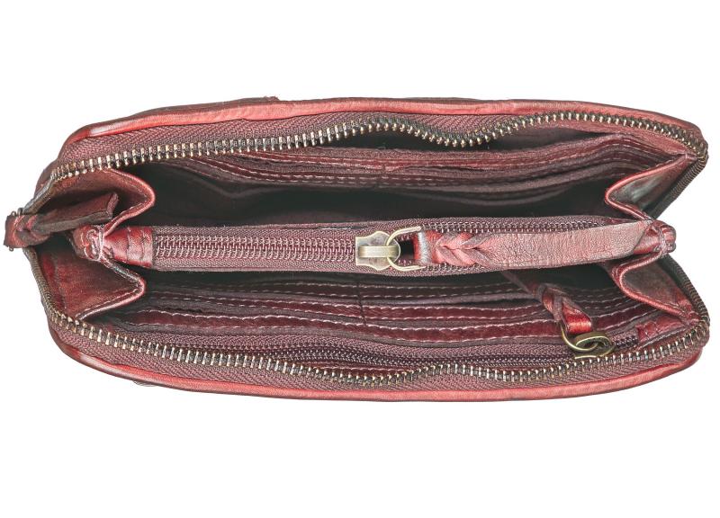 Bull & Hunt Zip Wallet burgundy